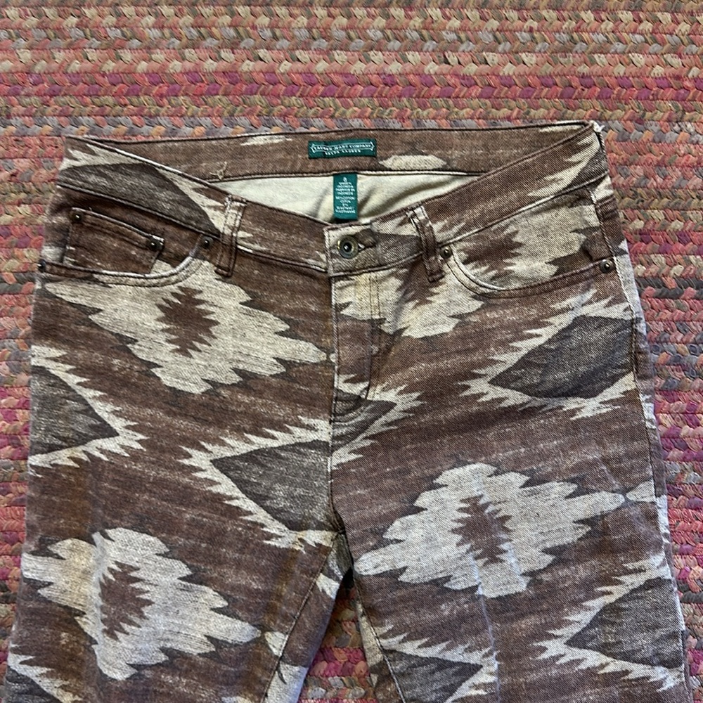 RALPH LAUREN WESTERN PRINT BROWN JEANS - Picture 3 of 5